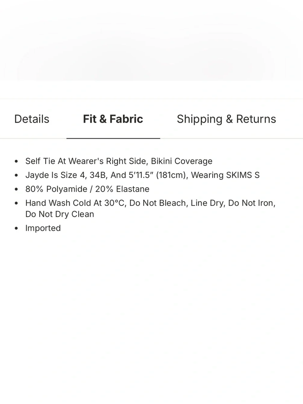 Skims satin swim the side tie bikini bottom